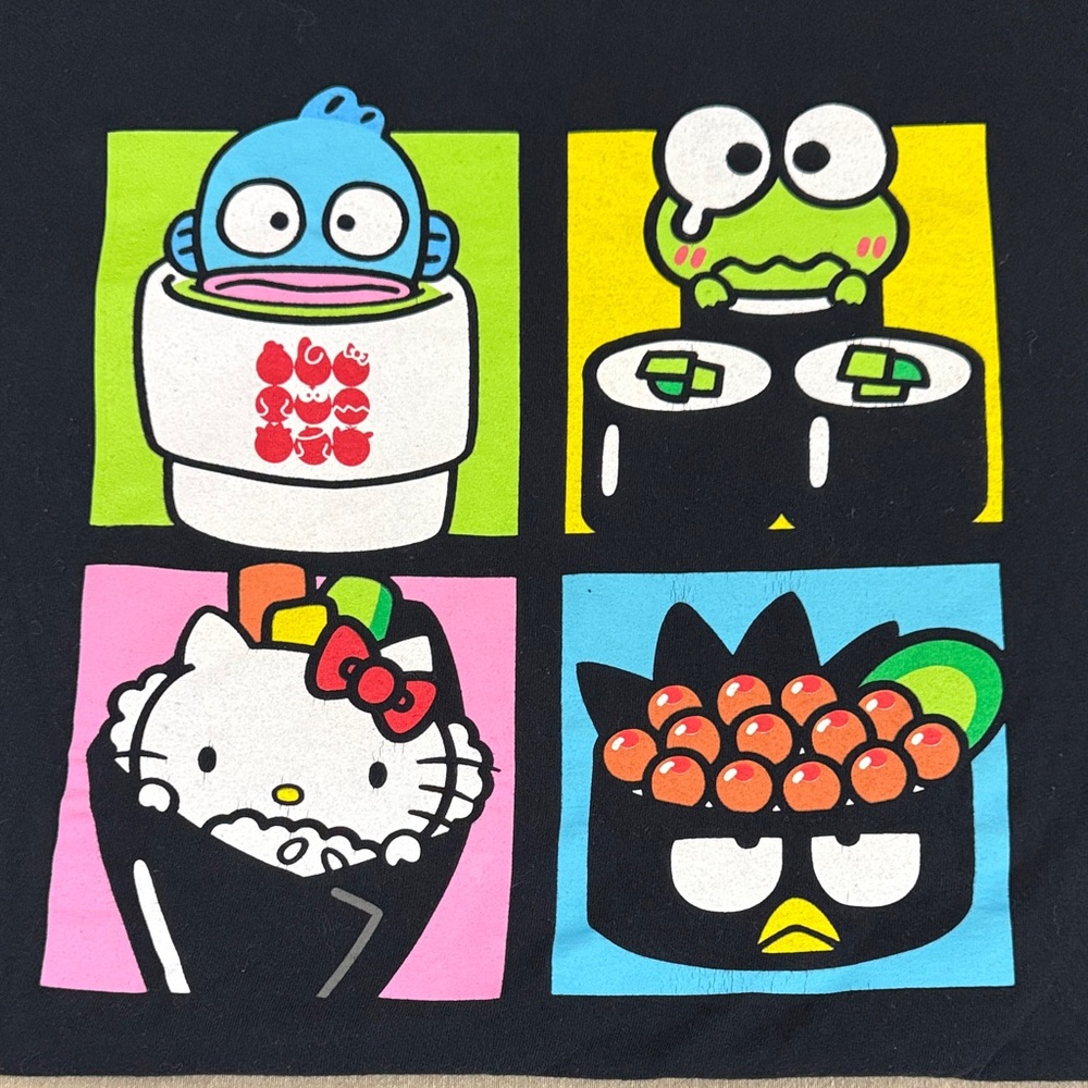 Hello Kitty Black Cotton T-Shirt